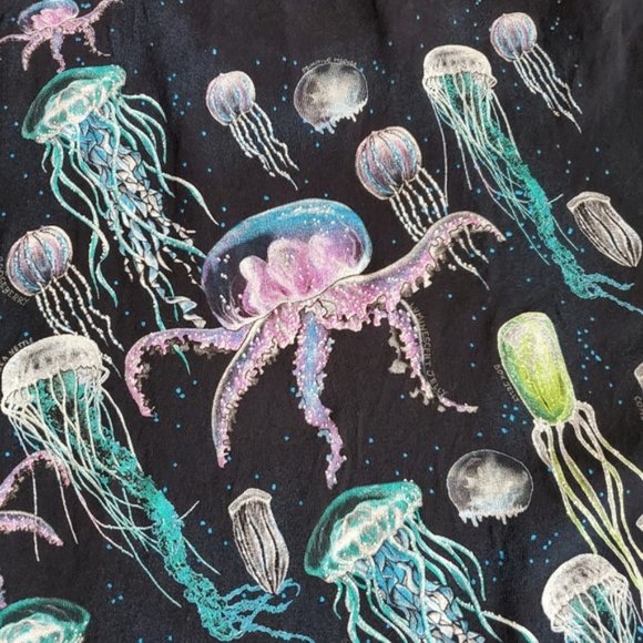 1998 Vintage Peter Kull Aquarium Of The Pacific Jellyfish Print T-Shirt Size XXL - Picture 9 of 9